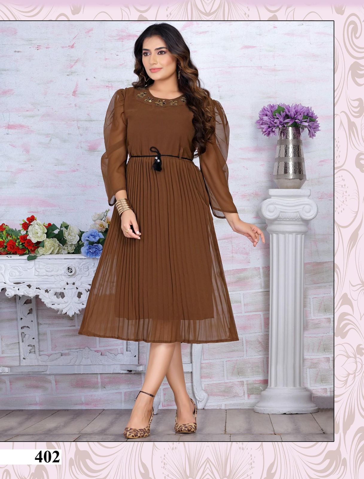 Beauty Tiger Heavy Georgette Wholesale Kurti Collection